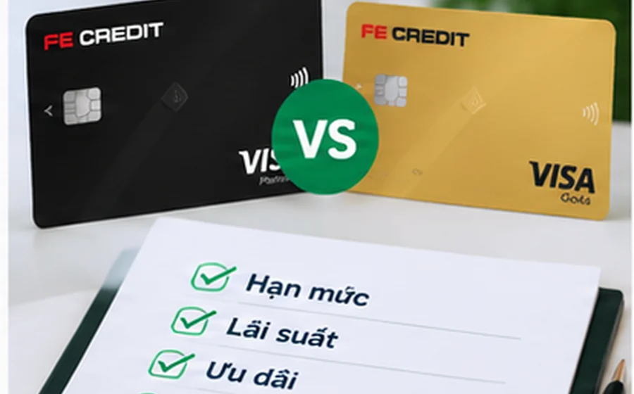 So sánh các loại thẻ tín dụng FE Credit