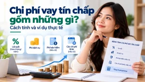 Cách tính lãi vay tín chấp và khoản phải trả mỗi tháng
