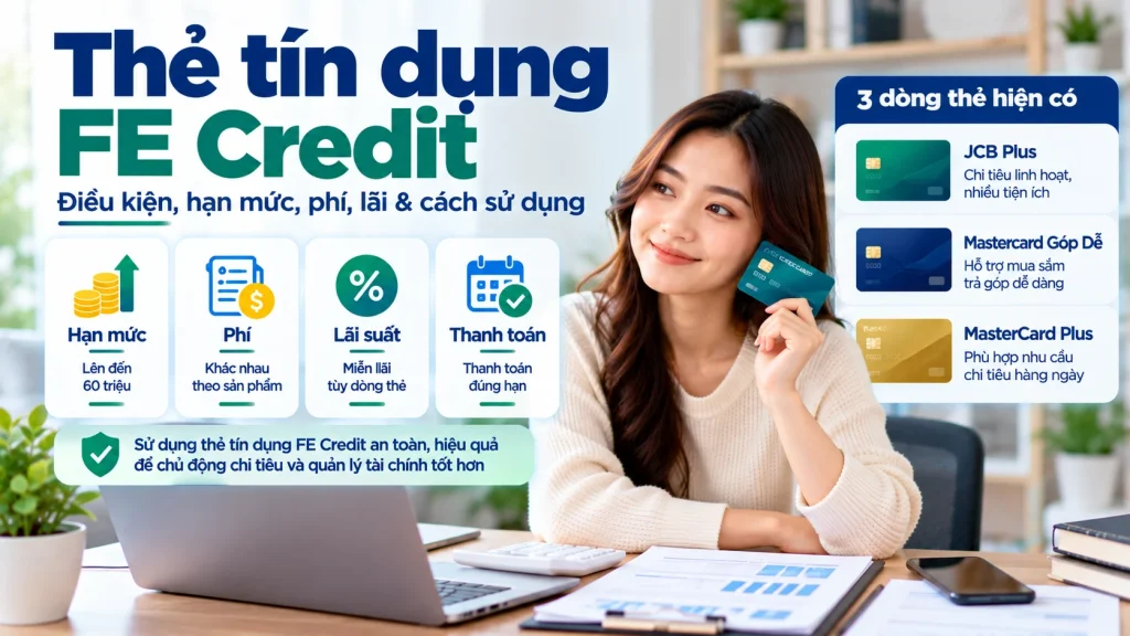 Thẻ tín dụng FE Credit: điều kiện, hạn mức, phí, lãi và cách sử dụng