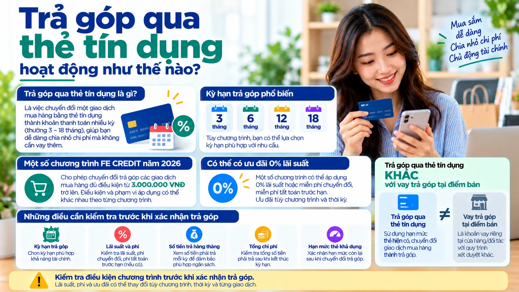 Trả góp qua thẻ tín dụng hoạt động như thế nào?