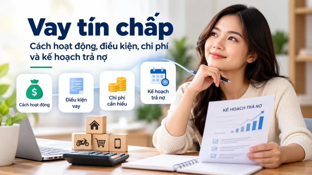 Cẩm nang vay tín chấp: cách hoạt động, điều kiện, chi phí và kế hoạch trả nợ