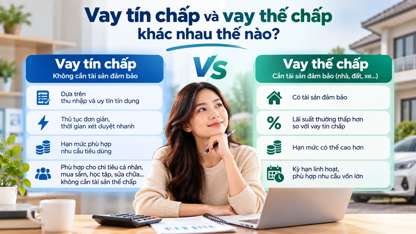Vay tín chấp và vay thế chấp khác nhau thế nào?